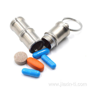 Outdoor Survival Waterproof Pill Box Titanium Capsule